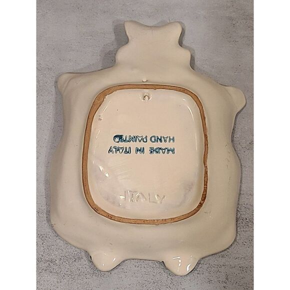 VTG Italian Clown Nursery Wall Hanging Art Pottery Trinket Soap Dish Handpainted - Picture 6 of 7